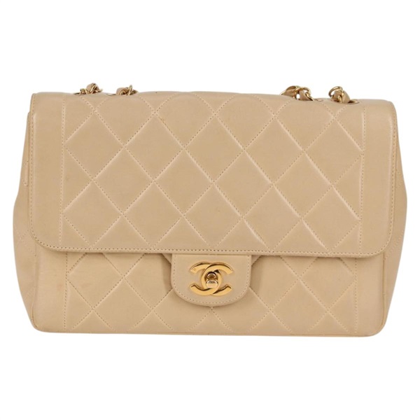 【原宿店限定】シャネル CHANEL ショルダーバッグ マトラッセ チェーン ラムスキン ベージュ ゴールド レディース BA2162V