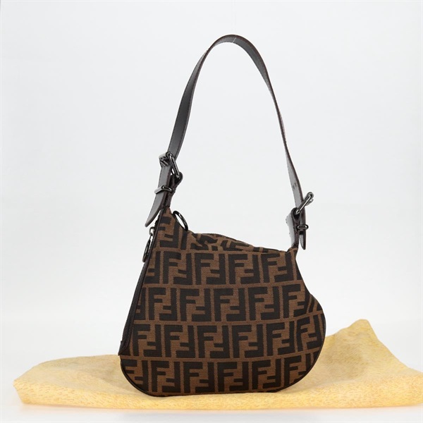 【原宿店限定】フェンディ FENDI ショルダーバッグ ズッカキャンバス ブラウン ブラック 8BR128 レディース yk18251V