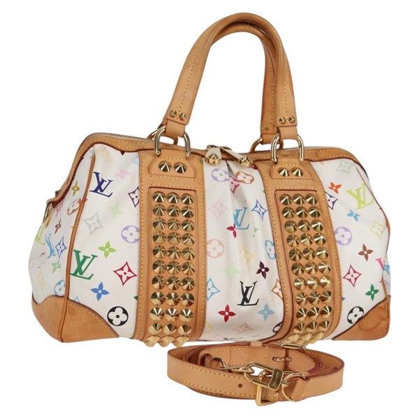 【原宿店限定】ルイ・ヴィトン LOUIS VUITTON コートニーMM ハンドバッグ モノグラムマルチカラー 2way ホワイト M45641 レディース 124887V