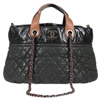 【原宿店限定】シャネル CHANEL ハンドバッグ マトラッセ ココマーク レザー 2way カーキ レディース PP564V