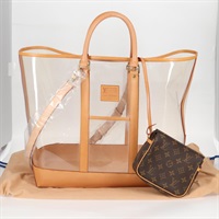 【原宿店限定】ルイ・ヴィトン LOUIS VUITTON アイザックミズラヒ トートバッグ 100年周年限定 ビニール レザー クリア ベージュ M99027 レディース 124651SAV