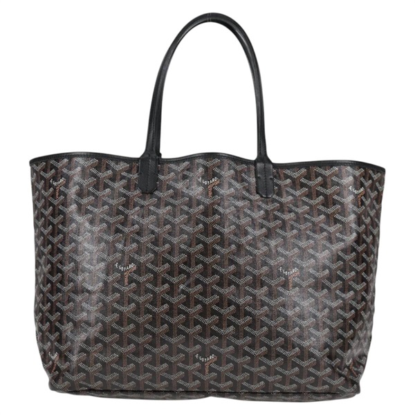 【原宿店限定】ゴヤール GOYARD サンルイ PM トートバッグ ヘリンボーン PVC ブラック レディース yk18410M