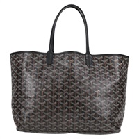 【原宿店限定】ゴヤール GOYARD サンルイ PM トートバッグ ヘリンボーン PVC ブラック レディース yk18410M