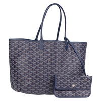 【原宿店限定】ゴヤール GOYARD サンルイ PM トートバッグ ヘリンボーン PVC ネイビー レディース yk18428M