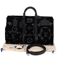 【原宿店限定】ルイ・ヴィトン LOUIS VUITTON キーポルバンドリエール50 ボストンバッグ モノグラム タフタージュ ブラック M45453 レディース yk18155SM
