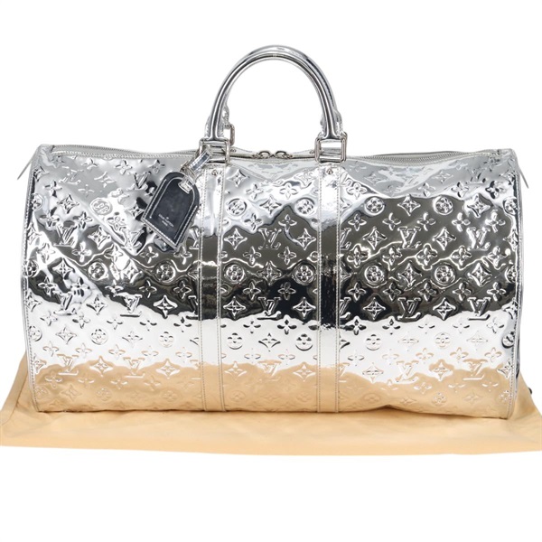 【原宿店限定】ルイ・ヴィトン LOUIS VUITTON キーポル55 ボストンバッグ モノグラムミロワール シルバー M95275 レディース yk18156SM