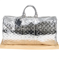 【原宿店限定】ルイ・ヴィトン LOUIS VUITTON キーポル55 ボストンバッグ モノグラムミロワール シルバー M95275 レディース yk18156SM