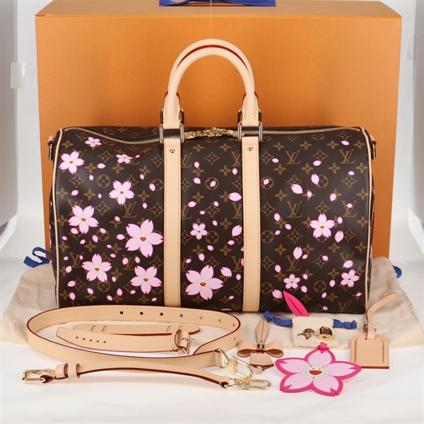 【原宿店限定】ルイ・ヴィトン LOUIS VUITTON キーポルバンドリエール45 ボストンバッグ モノグラムチェリーブロッサム LV × TM M13752 レディース BA1732SM