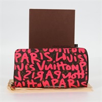 【原宿店限定】ルイ・ヴィトン LOUIS VUITTON ジッピーウォレット 長財布 モノグラムグラフィティ ピンク M93710 レディース 123395AV