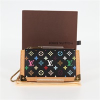 【原宿店限定】ルイ・ヴィトン LOUIS VUITTON ポシェット・クレ コインケース モノグラム・マルチカラー ブラック M13664 レディース 123308AV