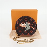 【原宿店限定】ルイ・ヴィトン LOUIS VUITTON マイクロポワットシャポー コインケース キャットグラム チェーン M63886 レディース BA2436M