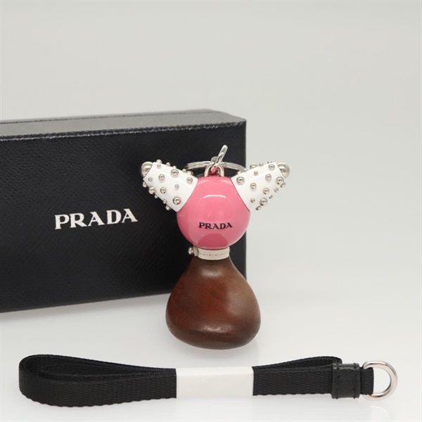 【原宿店限定】プラダ PRADA キーホルダー メタル ピンク レディース 118867M