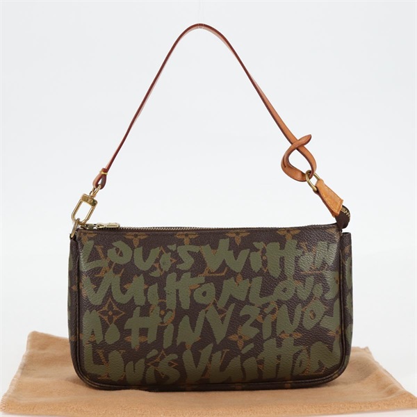 【原宿店限定】ルイ・ヴィトン LOUIS VUITTON ポシェット・アクセソワール ポーチ モノグラム グラフィティ カーキ M92191 レディース 123438V