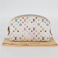 【原宿店限定】ルイ・ヴィトン LOUIS VUITTON ポシェット コスメティック 化粧ポーチ モノグラムマルチカラー ホワイト M47354 レディース 125292AV