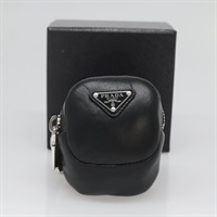 【原宿店限定】プラダ PRADA ポーチ レザー ブラック シルバー レディース 118865M