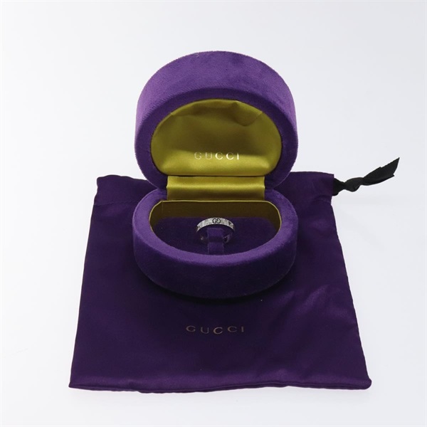 【原宿店限定】グッチ GUCCI リング・指輪 ハート K18シルバーゴールド(750) 4.4g(18K) シルバー レディース 117299AM