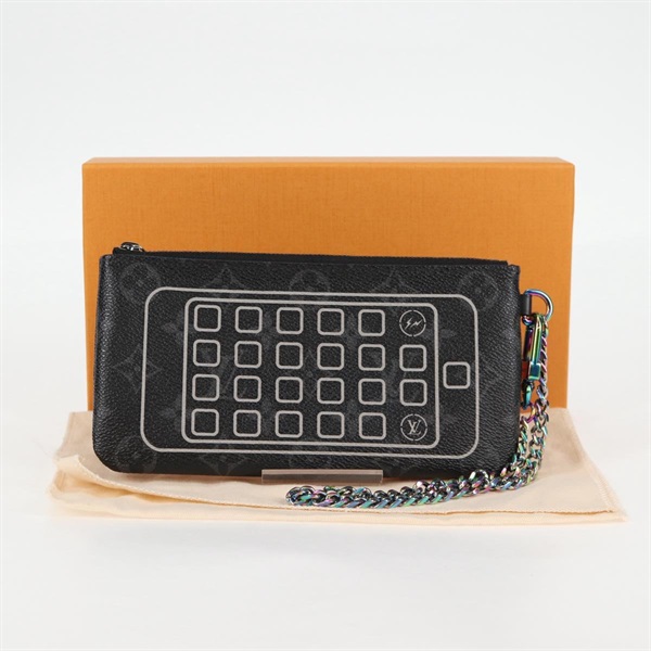 【原宿店限定】ルイ・ヴィトン LOUIS VUITTON フラグメント iPhoneケース モノグラムエクリプス M64433 レディース MX502AM