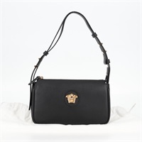 【原宿店限定】ヴェルサーチ VERSACE ハンドバッグ レザー ゴールド ブラック レディース 118698M