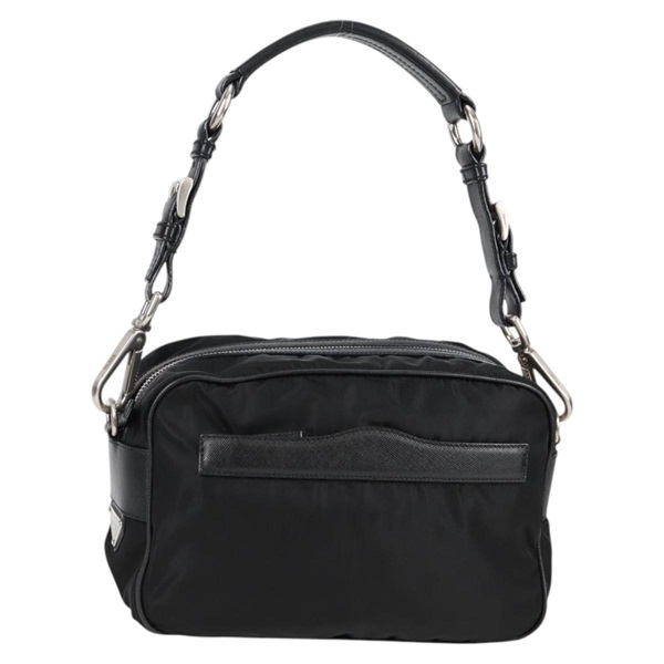 【原宿店限定】プラダ PRADA ショルダーバッグ ナイロン ブラック シルバー レディース ep9086V