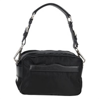 【原宿店限定】プラダ PRADA ショルダーバッグ ナイロン ブラック シルバー レディース ep9086V