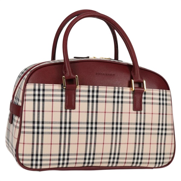 【原宿店限定】バーバリー BURBERRY ハンドバッグ ノバチェック キャンバス ベージュ ゴールド レディース am8511V