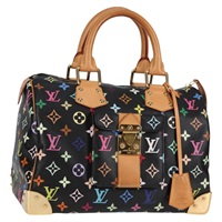 【原宿店限定】ルイ・ヴィトン LOUIS VUITTON スピーディ30 ハンドバッグ モノグラム・マルチカラー ブラック M92642 レディース 115220V