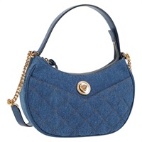 【原宿店限定】ヴェルサーチ VERSACE ハンドバッグ デニム 2way ブルー ゴールド レディース 118658AM