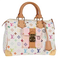 【原宿店限定】ルイ・ヴィトン LOUIS VUITTON スピーディ30 ハンドバッグ モノグラム・マルチカラー ホワイト M92643 レディース 126568V
