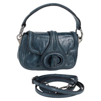 【原宿店限定】プラダ PRADA ハンドバッグ レザー 2way ブルー シルバー レディース 127171V