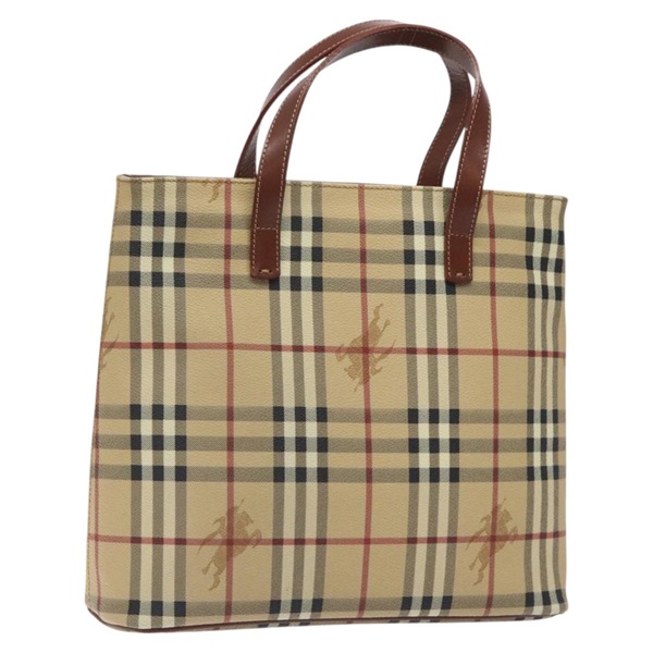 【原宿店限定】バーバリー BURBERRY ハンドバッグ ノバチェック PVC ベージュ ゴールド レディース BA2995V