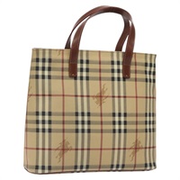 【原宿店限定】バーバリー BURBERRY ハンドバッグ ノバチェック PVC ベージュ ゴールド レディース BA2995V