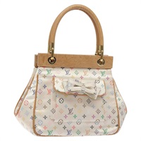 【原宿店限定】ルイ・ヴィトン LOUIS VUITTON アベリア ハンドバッグ モノグラム・マルチカラー サテン ホワイト M92936 レディース sw895V