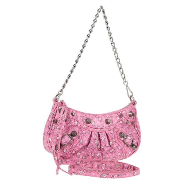 【原宿店限定】バレンシアガ BALENCIAGA ルカゴール ハンドバッグ レザー 2way ピンク シルバー 695814 レディース 126245M