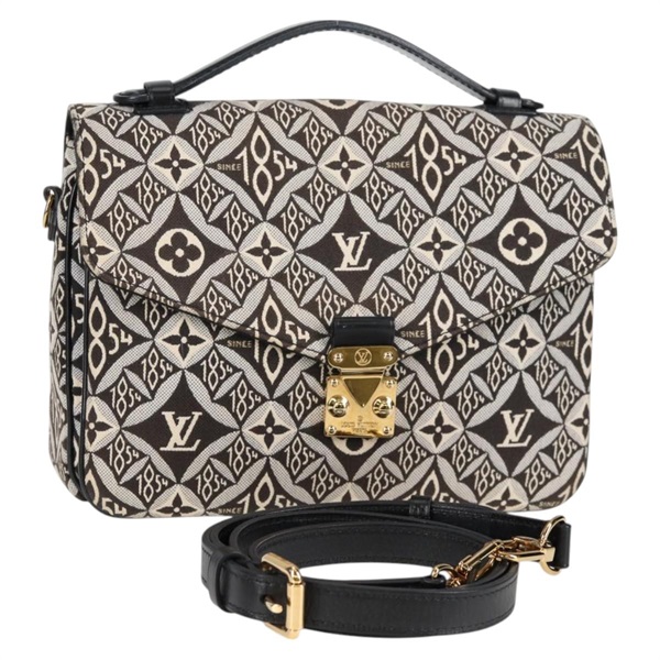 【原宿店限定】ルイ・ヴィトン LOUIS VUITTON ポシェット メティス MM ハンドバッグ モノグラムジャガード 2way ブラック M57272 レディース 128121M