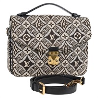 【原宿店限定】ルイ・ヴィトン LOUIS VUITTON ポシェット メティス MM ハンドバッグ モノグラムジャガード 2way ブラック M57272 レディース 128121M