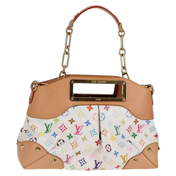 【原宿店限定】ルイ・ヴィトン LOUIS VUITTON ジュディ MM  ハンドバッグ モノグラムマルチカラー 2Way ホワイト M40255 レディース 130193V