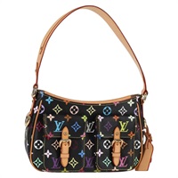 【原宿店限定】ルイ・ヴィトン LOUIS VUITTON ロッジPM ハンドバッグ モノグラム・マルチカラー ブラック M40054 レディース 130195V
