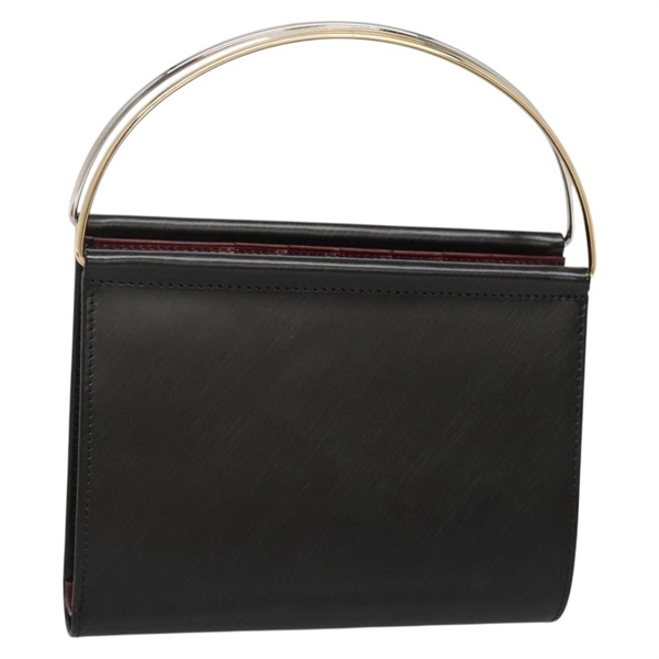 【原宿店限定】カルティエ CARTIER ハンドバッグ トリニティ　ウォレットバッグ レザー ブラック レディース 131637V
