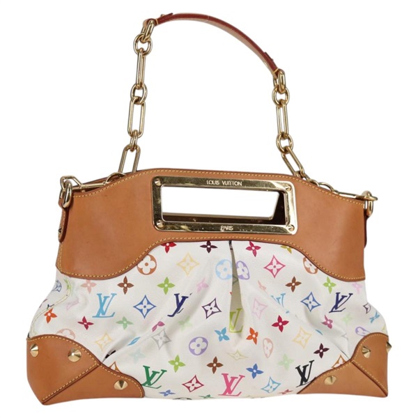 【原宿店限定】ルイ・ヴィトン LOUIS VUITTON ジュディ MM  ハンドバッグ モノグラムマルチカラー 2Way ホワイト M40255 レディース BA3511V