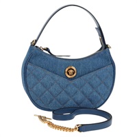 【原宿店限定】ヴェルサーチ VERSACE ハンドバッグ デニム 2way ブルー ゴールド レディース 118958M