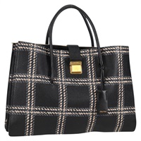 【原宿店限定】ミュウ ミュウ Miu Miu ハンドバッグ レザー ネイビー ゴールド レディース 132225V