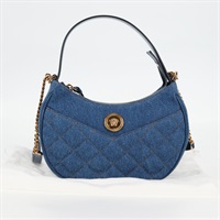 【原宿店限定】ヴェルサーチ VERSACE ハンドバッグ デニム 2way ブルー ゴールド レディース 118653M