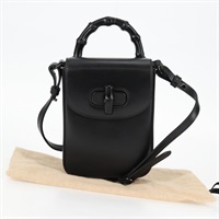 【原宿店限定】グッチ GUCCI ハンドバッグ レザー 2way ブラック 702106 レディース 118849M