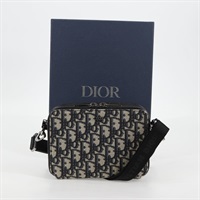 【原宿店限定】クリスチャンディオール Christian Dior ショルダーバッグ トロッターキャンバス ネイビー シルバー レディース 121172M