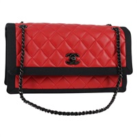 【原宿店限定】シャネル CHANEL ショルダーバッグ マトラッセ チェーン ラムスキン レッド レディース 126061M