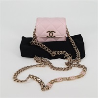 【原宿店限定】シャネル CHANEL ショルダーバッグ マトラッセ チェーン ラムスキン ピンク ゴールド レディース 126071M