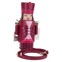 【原宿店限定】ケイトスペード kate spade ショルダーバッグ 兵隊 レザー パープル ゴールド レディース 118754V