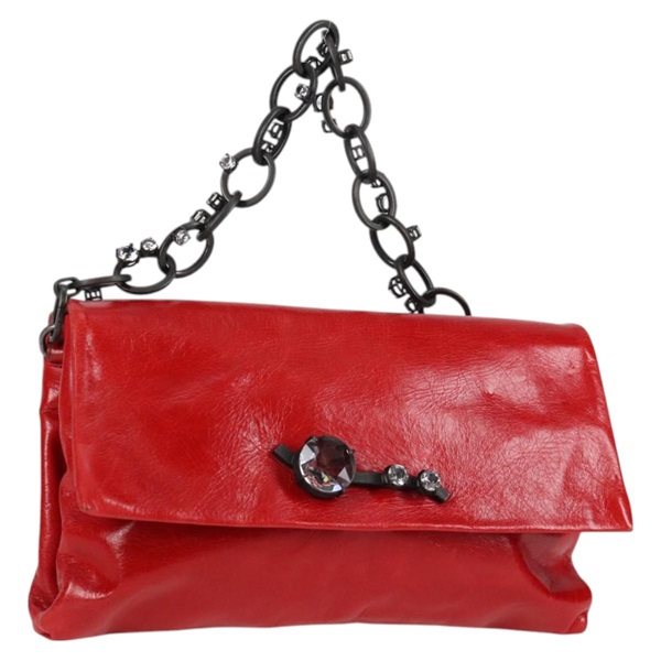 【原宿店限定】ミュウ ミュウ Miu Miu ショルダーバッグ チェーン レザー レッド レディース 118770V