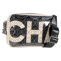 【原宿店限定】シャネル CHANEL ショルダーバッグ PVC ブラック ホワイト レディース 126428V
