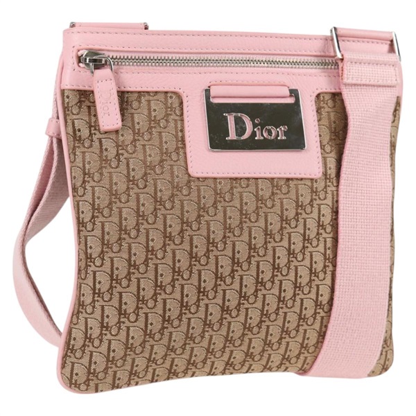 【原宿店限定】クリスチャンディオール Christian Dior ショルダーバッグ トロッターキャンバス ブラウン シルバー レディース 126844V
